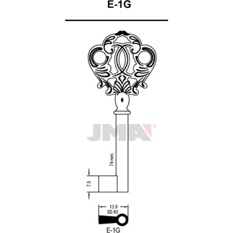 (10 u.) LLAVE EN BRUTO GORJA LATON