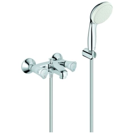 GROHE Grifo de bañera de 2 mandos Costa 254601 con set de soporte de pared Tempesta cromo, 2546010A (1/4)