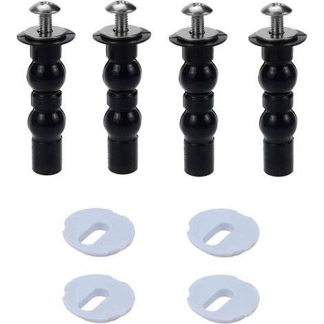 SABIR 2 Paires Fixation Cuvette WC Universel, Kit de Fixation de Siège de Toilette, Fixation de Siège de Toilette, Vis de Siège de Toilette, Vis d'expansion pour Siège de Toilette, Kit de Fixation WC (1/5)