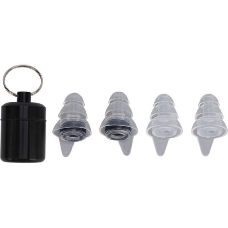 Ortviai Bouchons d’oreilles pour musiciens – 4 pièces en silicone liquide avec filtre acoustique, protection auditive ergonomique (1/3)