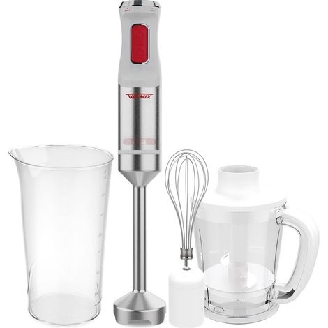 Taurus, Turmix Valkiria - Frullatore a mano de, 1500W, regolatore di velocità, acciaio inox, pica e frusta, funzione turbo, finitura soft touch, set completo de accessori, bicchiere, brocca e asta per