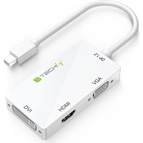 TECHLY Adattatore 3 in 1 Mini DisplayPort 1.2 (Thunderbolt) a HDMI/DVI/VGA (1/5)