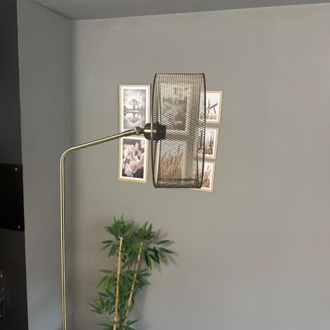 Lampadaire Orbita Métal Moderne E27 Largeur 37 cm Abat-jour Réglable Tablette Variateur (1/5)