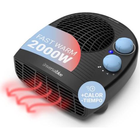Calefactor horizontal negro 2.000w universal blue (1/5)