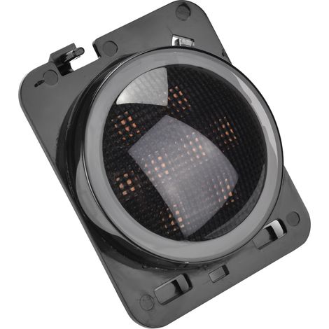 Paire de feux latéraux LED clignotants pour garde-boue Jeep Wrangler JK 2007-2015, indicateurs de gabarit étanches, double ampoule, couleur noir, kit de 2 unités (1/5)