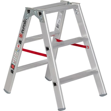 Euroline 20577 Stufenstehleiter 2x3 Stufen (1/2)