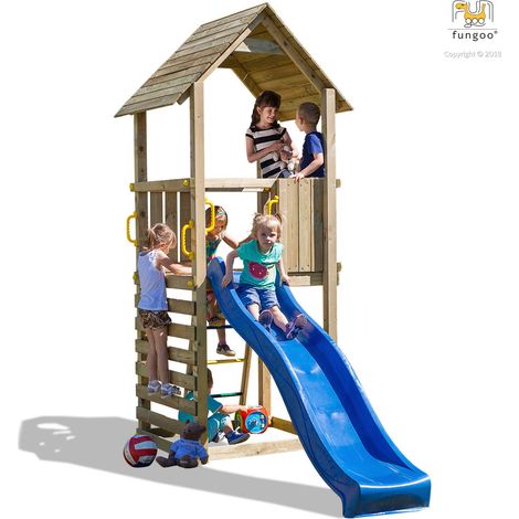 Fungoo Spielturm "Carol 1", natur, Rutsche