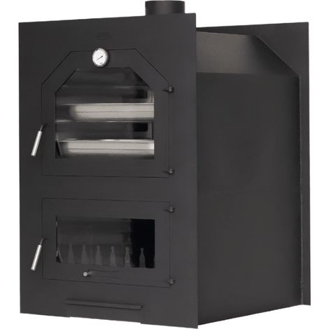 FOGARIS Estufa de leña con HORNO SARMIRA - modelo GRAN FORMATO INSERTABLE 14,9kW (1/5)