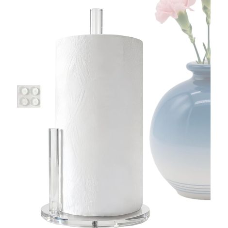 Distributeur de rouleau papier essuie-tout sur pied , en acrylique , pour cuisine , garde-manger , s