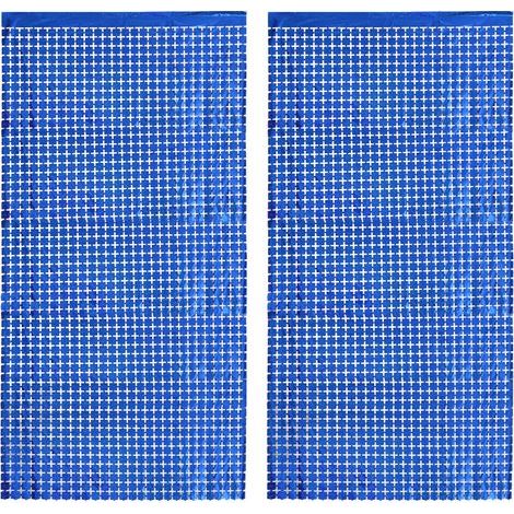 2 metallisch schimmernde Fransenvorhänge, glänzende Fotohintergründe, Wanddekoration für Geburtstage, Hochzeiten, Partys (1/5)