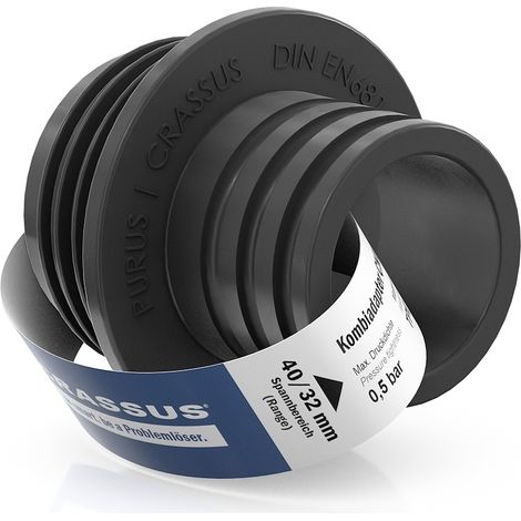 Crassus Kombiadapter druckd. 0,5 bar 50 - 40/32 mm Spannweite, CRA10011