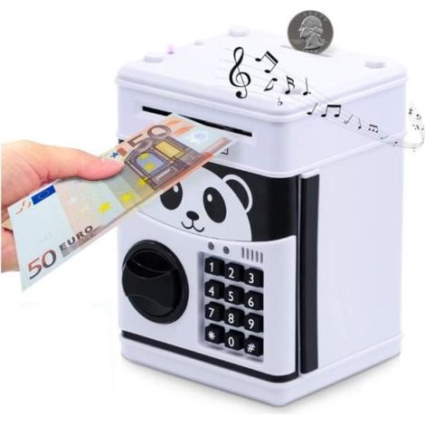 Tirelire électronique avec Mot de Passe, Tirelires ATM Tirelire - Smart Voice Prompt Money Box pour Les Enfants Cadeau de Noël (1/4)
