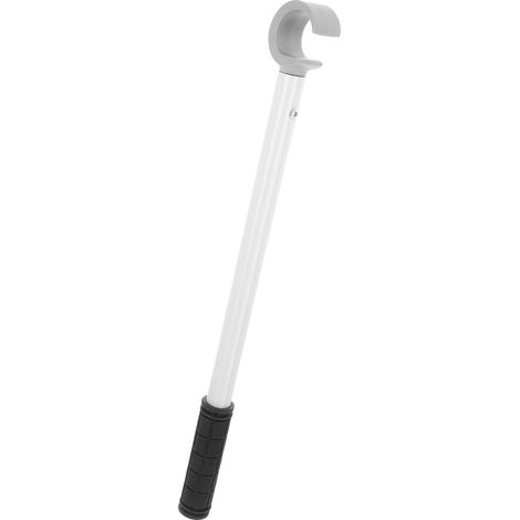 Tige Télescopique en Alliage D’Aluminium 40 Cm pour Ouverture de Fenêtres sans Cordon, Outil de Tirage pour Stores Enrouleurs, Compatible Fenêtres à Auvent, Gris Solide et Léger (1/5)