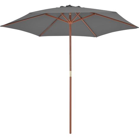 Maison Exclusive - Sonnenschirm mit Holz-Mast 270 cm Anthrazit