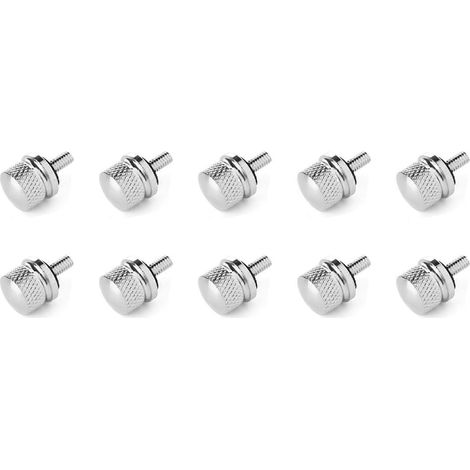 10 cache-vis de boulon de selle en aluminium chromé usiné pour Harley Davidson (1/5)