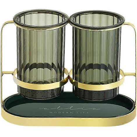 Porte-brosse à dents, porte-dentifrice, étagère de rangement pour salle de bain, porte-baguettes pratique (1/5)