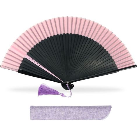 ABANICO BAMBU LISO VARILLA COLOR 21 CM SURTIDOS