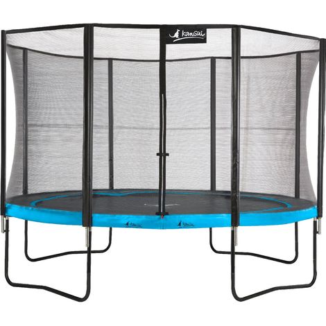 Kangui - Trampoline de jardin 365 cm + filet de sécurité PUNCHI Bleu 360