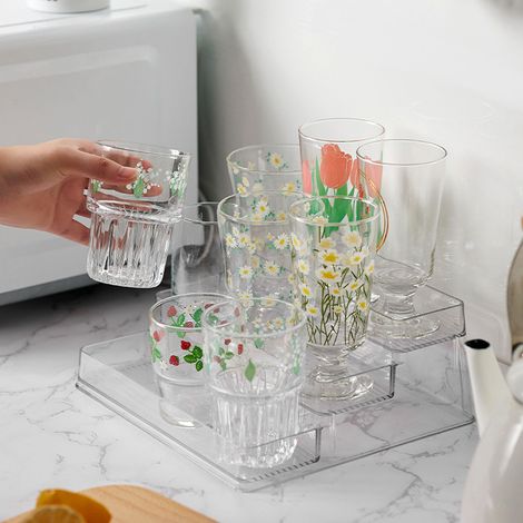 Dreistufiges, transparentes Acrylregal, rutschfester, mehrstufiger Präsentationsständer – Küchen- und Badezimmerregal (1/5)