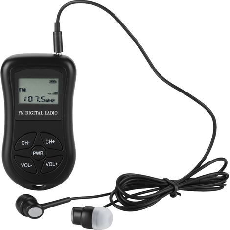 Radio FM Numérique Portable avec Écran LCD et Casque - Petite Radio de Poche