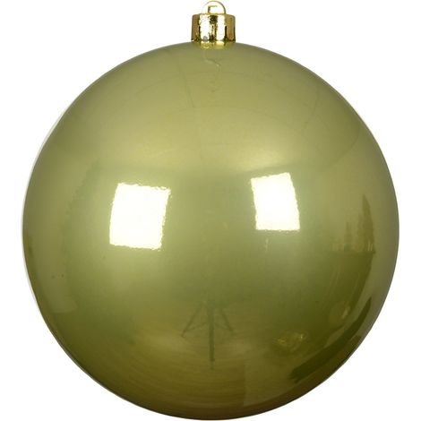 pallina di natale infrangibile smaltata D 14 cm verde pistacchio Peraga Christmas