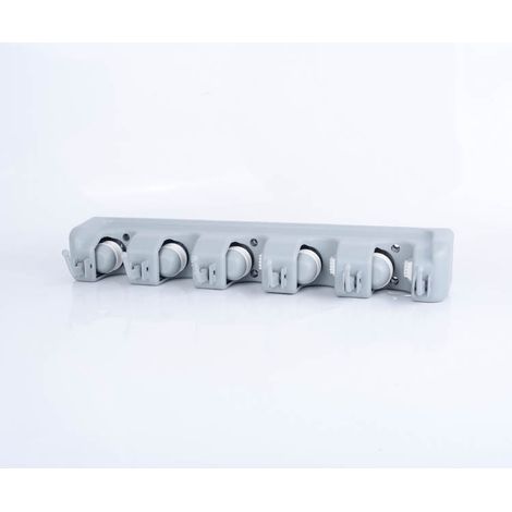Mopphalter, Moppclip, Wandhalterung, Aufbewahrungsgestell, Haken, graue Ausführung 6