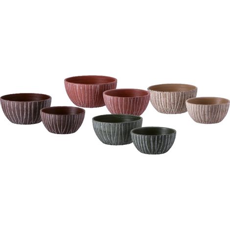 Set 2 Vasi Caspo' Decorativi in Ceramica Candy 23 + 28 cm 4 Colori (1/2)