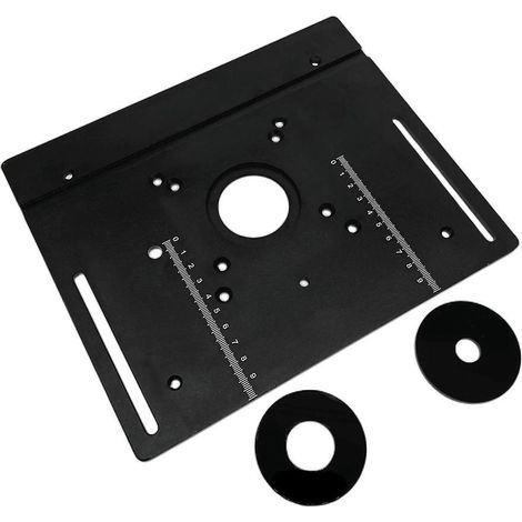 Lot de 3 plaques d'insertion pour table de défonceuse en alliage d'aluminium, plateau basculant de fraisage du bois, machine à graver et à affleurer