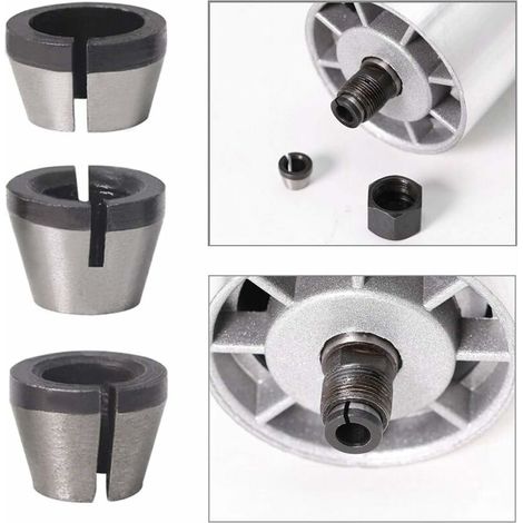 SHINING HOUSE 3PCS Spannzangen-Set Graviermaschine Spannzangenfutter Spannzangenadapter 6,35 mm 8 mm 6 mm für elektrische Schneidemaschine Fräserfutter (1/5)