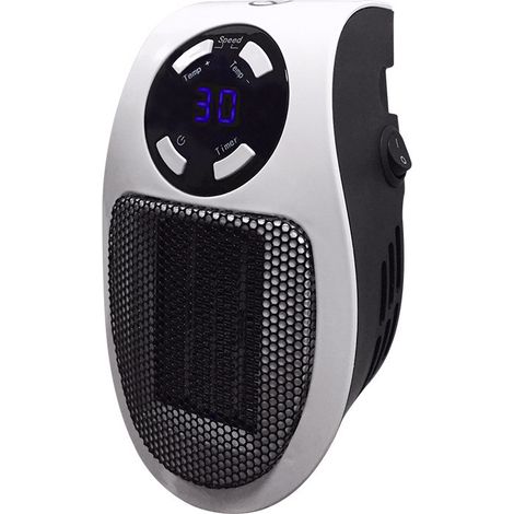Lntyq Smart Space 500 W kleiner Elektroheizer, Elektroheizer mit Wandstecker, einstellbarem Thermostat und Timer und LED-Anzeige, schnelles Aufheizen, geringe Geräuschentwicklung. (1/5)