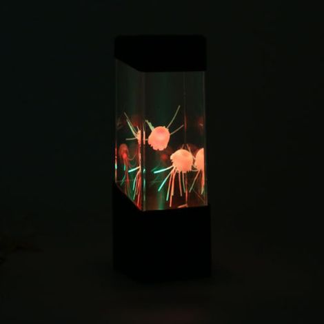 Aquarium méduse lumineux changeant 7 couleurs, jouet électronique simulateur poisson, cadeau créatif déco maison, 1 lumière changeante. (1/5)