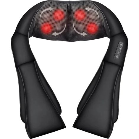 Appareil de massage Shiatsu pour la nuque et les épaules avec fonction chauffante, noir (1/5)