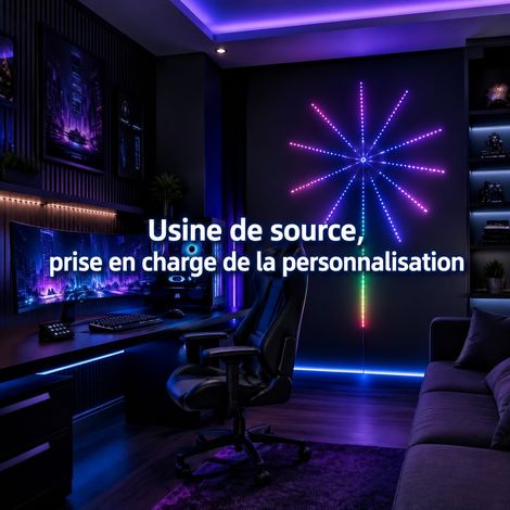 Guirlande LED Feux d'Artifice RGB Bluetooth Télécommande Infrarouge Modèle Personnalisable d'Usine 12,5 × 8 × 6 cm 30 g – Livraison gratuite