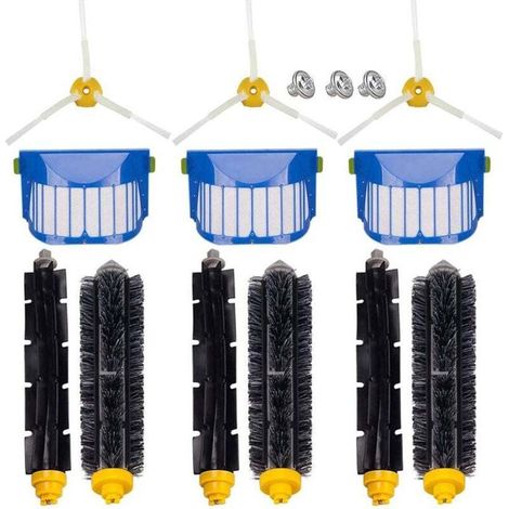 Kit d'accessoires pour iRobot Roomba série 600 Pièces de rechange pour 600 605 610 615 620 625 630 635 640 645 650 655 660 665 670 671 675 680 690 691 692 filtre HEPA