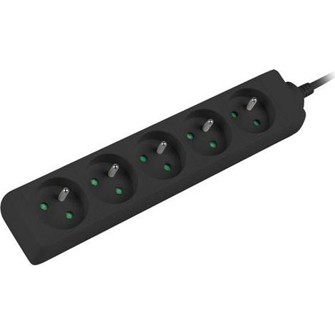Lanberg Verlängerungsleiste 3 m schwarz 5x 230V PL, Kabel aus massivem Kupfer