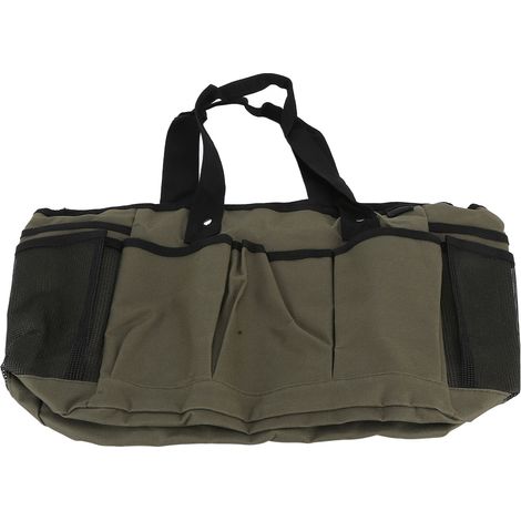 Sac de transport pour outils de jardinage extérieur, rangement de jardin en toile Oxford vert militaire (1/5)