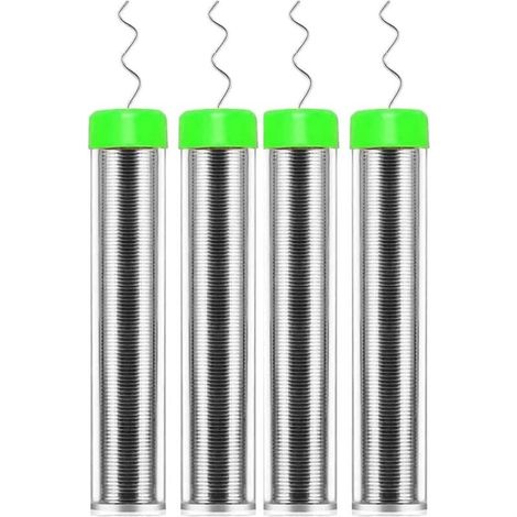 Lot de 4 bobines de soudure de 0,8 mm, noyau de colophane sans plomb, soudure, flux, soudure pour la réparation de composants de soudure électrique et le bricolage (1/3)