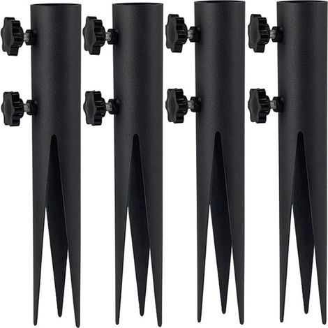 Piquets d'éclairage de jardin, piquets d'éclairage d'extérieur pour lampe torche - Lot de 4 Lampe torche en métal longue durée pour éclairage de terrasse (1/4)