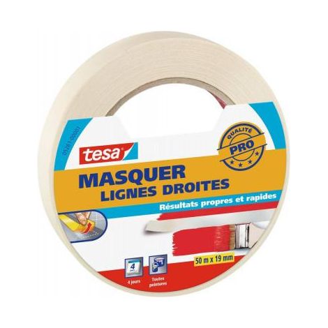 Tesa Cinta adhesiva invisible 19 mm x 50 m sin disolvente