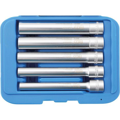 BGS Estuche 5 Vasos Hexagonales Azul 8-14 mm