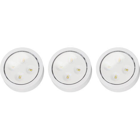 Lot de 3 lampes de nuit LED avec télécommande en ABS, pour la décoration de votre cuisine ou de vos placards. (1/5)