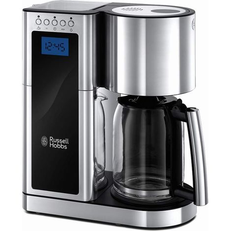 Cafetière filtre Programmable Technologie pour extraction arôme optimaux Elegance 10 tasses verseuse en verre 1,25L Maintien au chaud 1600W Machine à café 23370-56 (1/5)