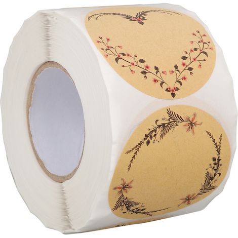 500 étiquettes autocollantes rondes en cuir pour coffrets cadeaux de parfum (1/5)