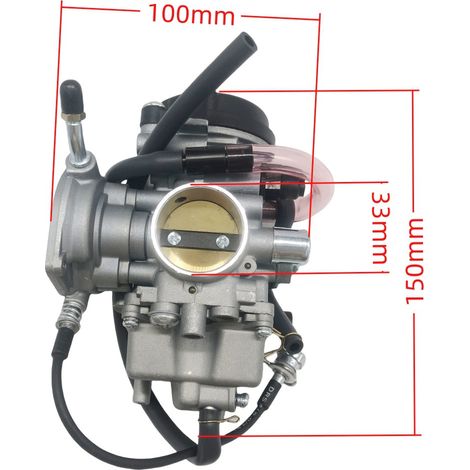 Carburateur YFM400, compatible avec YFM 400, YFM400 2000-2006 606-072. Système d'alimentation en carburant pour quad Yamaha offrant une efficacité d'atomisation élevée, une atomisation uniforme du car