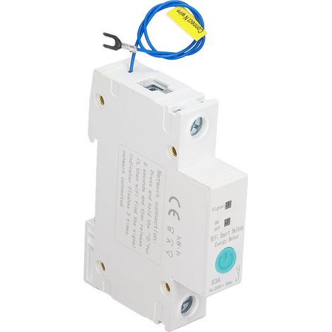 Intelligenter WLAN-Leistungsschalter mit Energiezähler, DIN-Schienenmontage, für Ewelink-Funksteuerung, 230 V AC, 1-polig, 63 A (1/5)