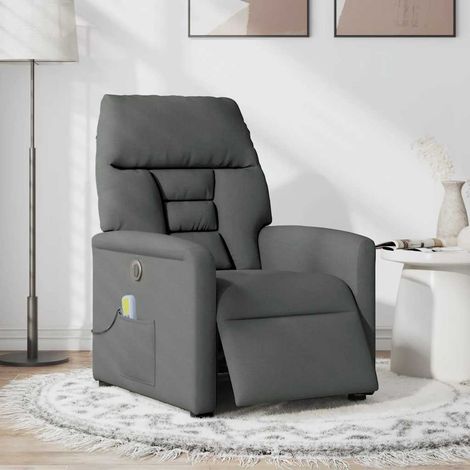 Maison Exclusive - Sillón reclinable de masaje eléctrico tela gri