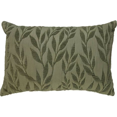 Cuscino jacquard lehto in cotone verde chiaro 58x38cm - Atmosphera créateur d'intérieur (1/3)