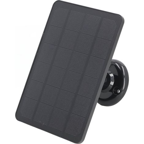 Chargeur solaire portable 10 W professionnel haute efficacité IP65 étanche en silicium monocristallin pour Arlo Pro 3 et Pro 4 (noir) (1/5)
