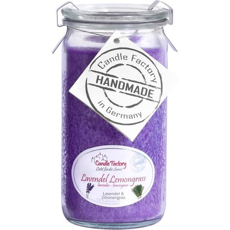Candle Factory Mini Jumbo Lavendel Lemongrass Duftkerze Dekokerze 307-059 (1/5)