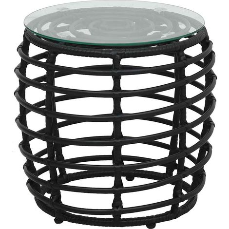 Maison Exclusive - Set da Bistrot 3 pz in Polyrattan Nero (1/5)